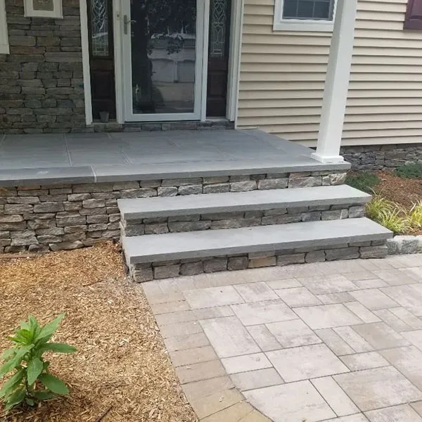 brickwork constructed on a steps