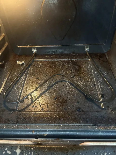 Before: Oven interior deep cleaned by The Rhode Island Cleaners