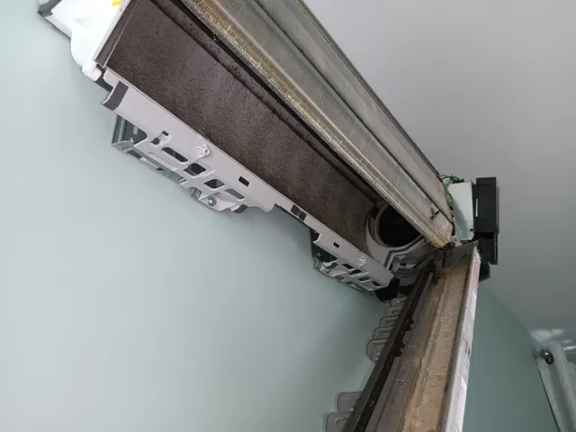Mini-split cleaning service in Quechee VT — wall unit disassembled for deep clean