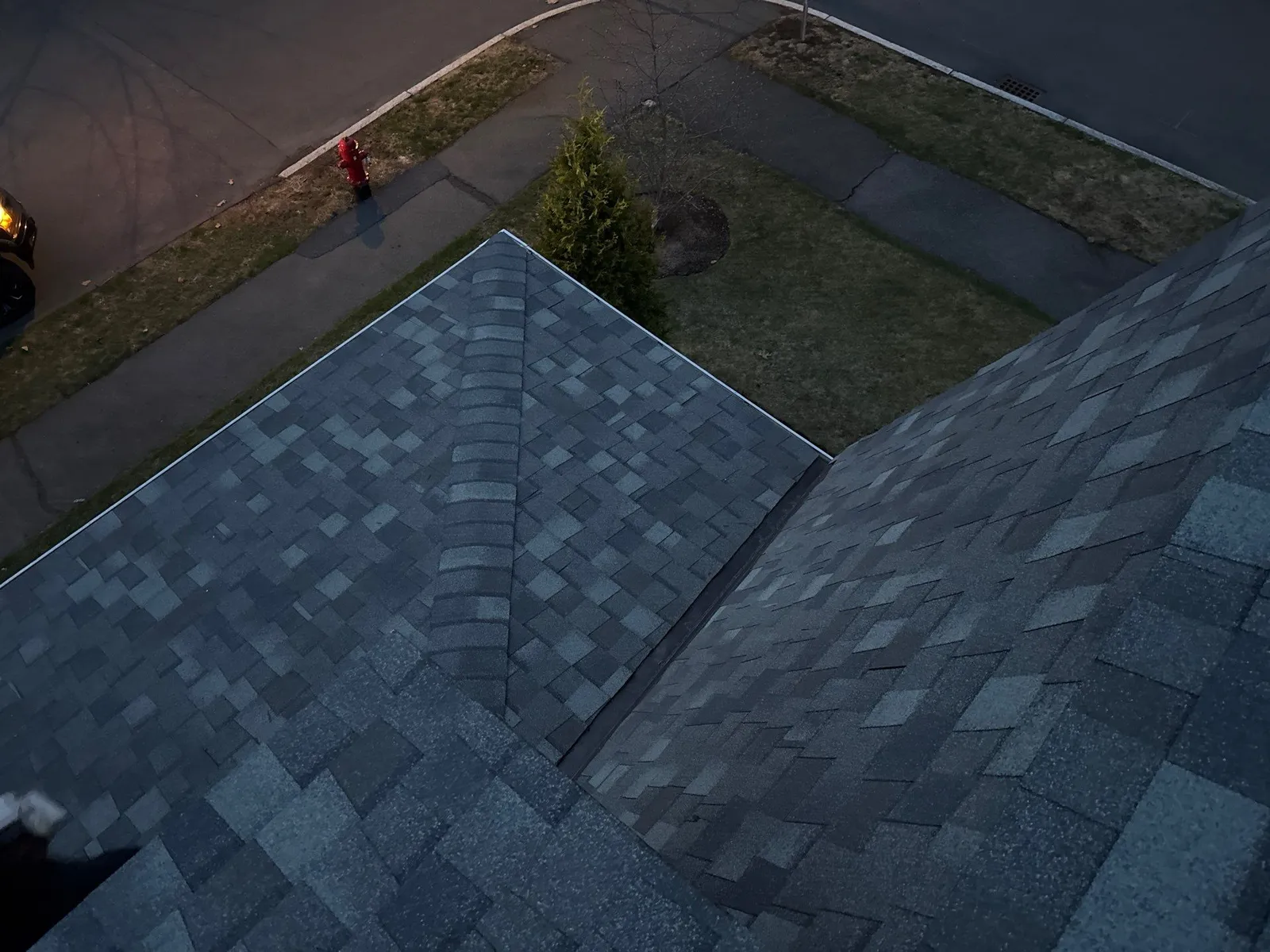 Completed roofing project on a Greater Boston home