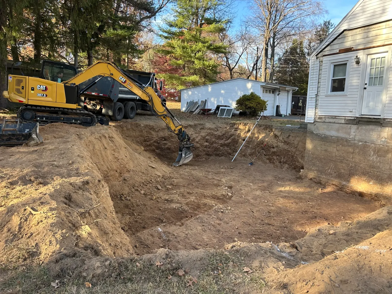 Residential addition excavation, West Springfield MA