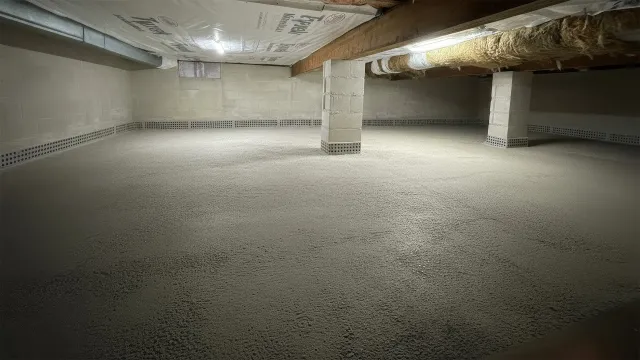 crawl space waterproofing before and after