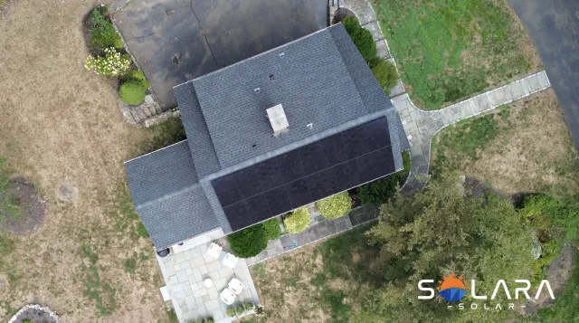 Actual Solara Solar installation in Weston Connecticut
