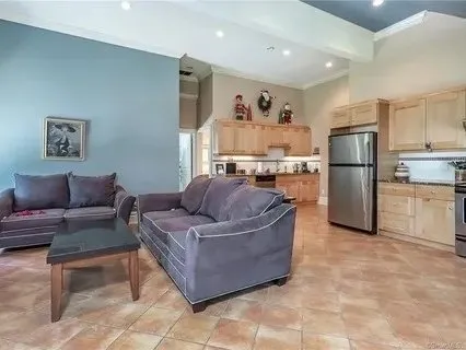 Family room open to the kitchen