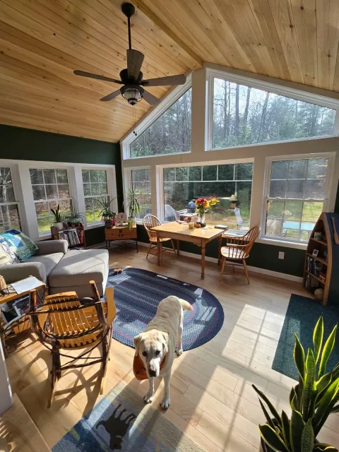 Pine Ceiling 4 Season Sunroom Madbury, NH