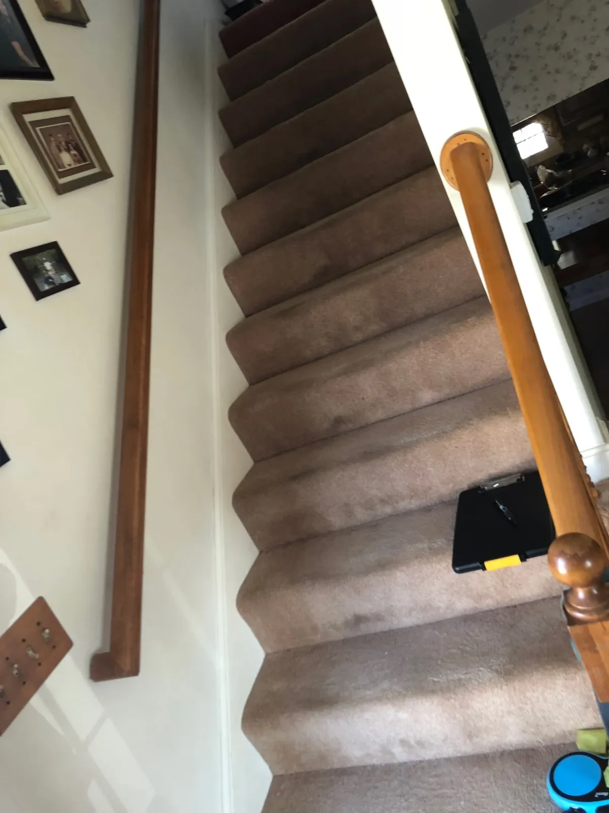 New stair handrail installation