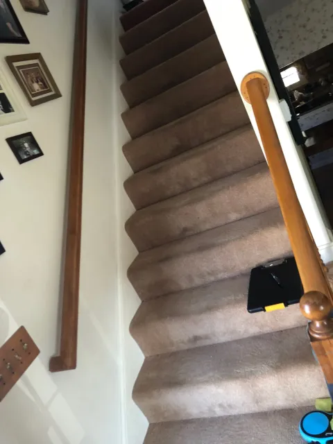 New stair handrail installation
