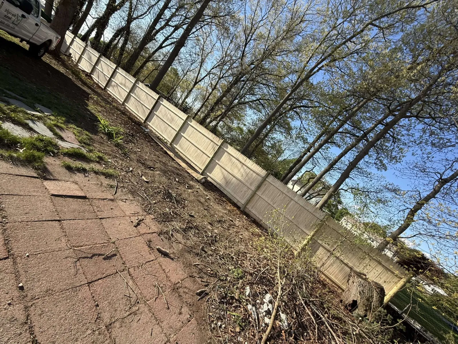 Wood privacy fence installation by The Right Fence