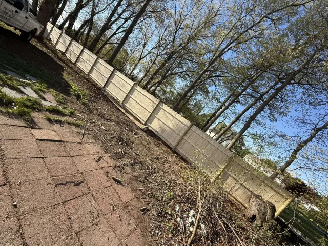 Wood privacy fence installation by The Right Fence