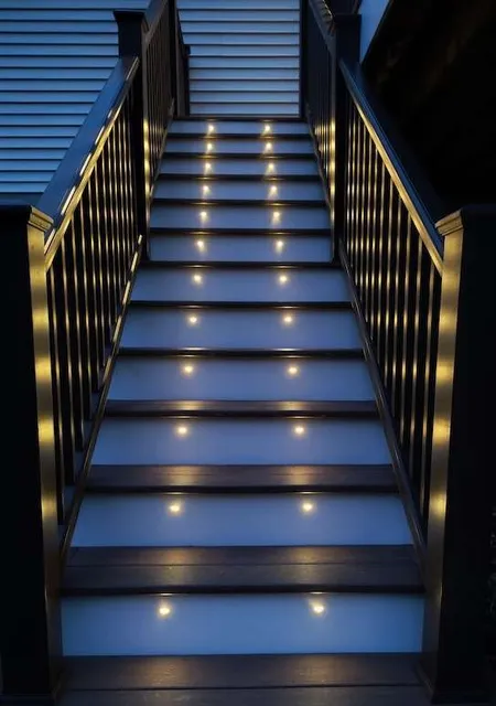 Deck stair lighting system
