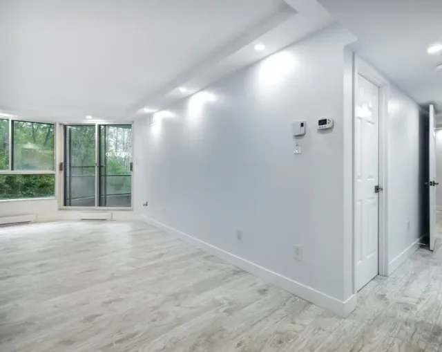 Finished interior with white doors, trim and updated flooring