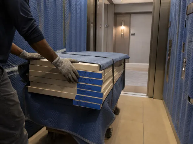 Contractor coordinating elevator access in a Greater Boston condo building
