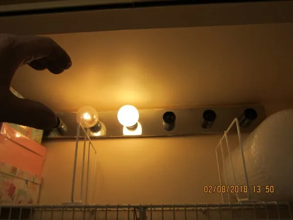 Bedroom closet lights unprotected