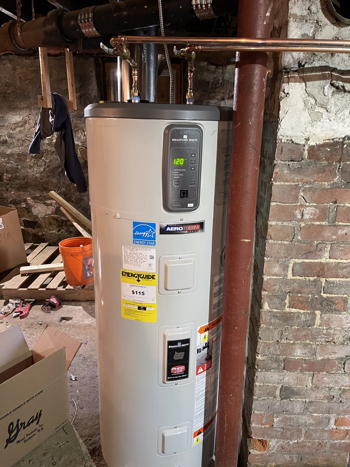 Heat-pump water heater installation
