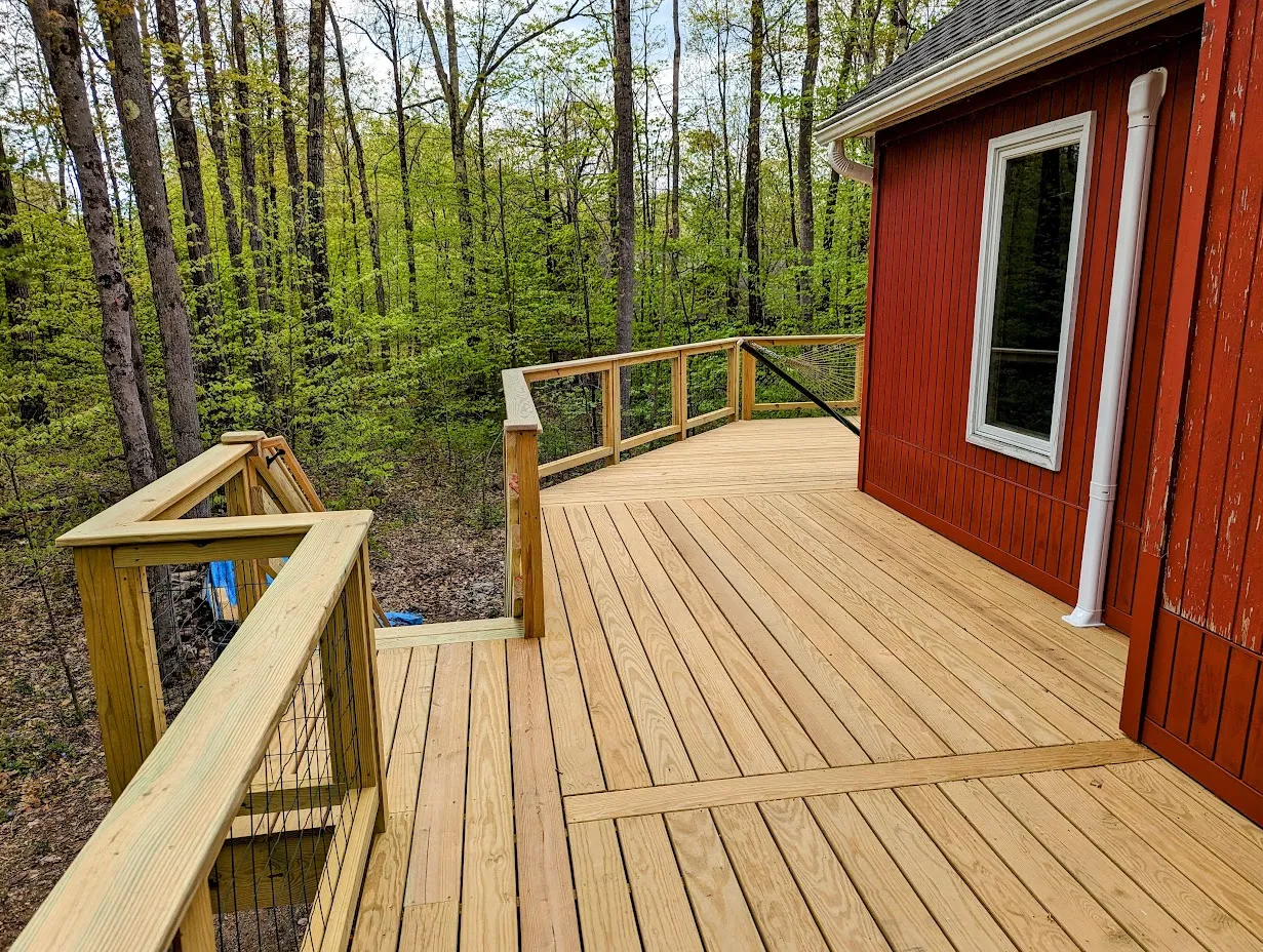 Pressure treated deck