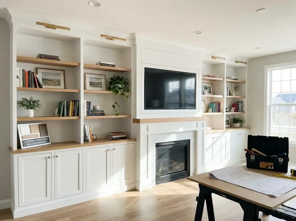 Custom Living Room Built-in Shelving
