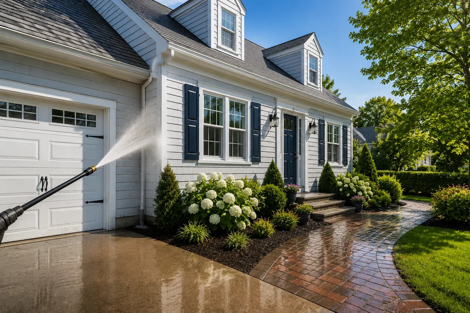 Pressure washing and soft wash services for Cape Cod homes