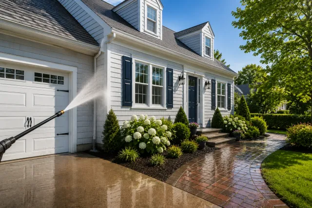 Pressure washing and soft wash services for Cape Cod homes