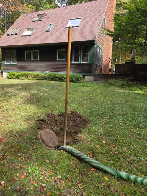 Septic tank pumping service in Granby, MA