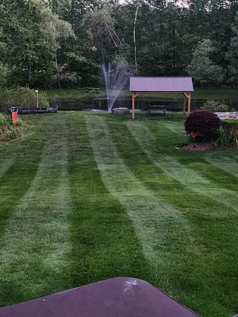 Striped lawn maintenance