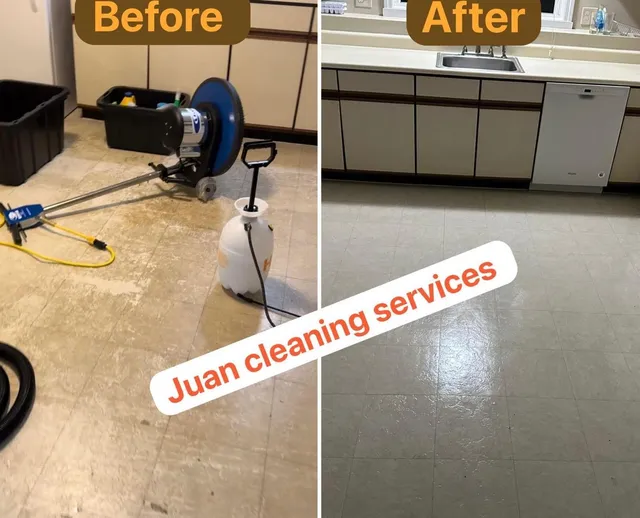 Before and after carpet cleaning results