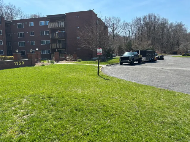 Commercial apartment complex lawn maintenance in central Connecticut