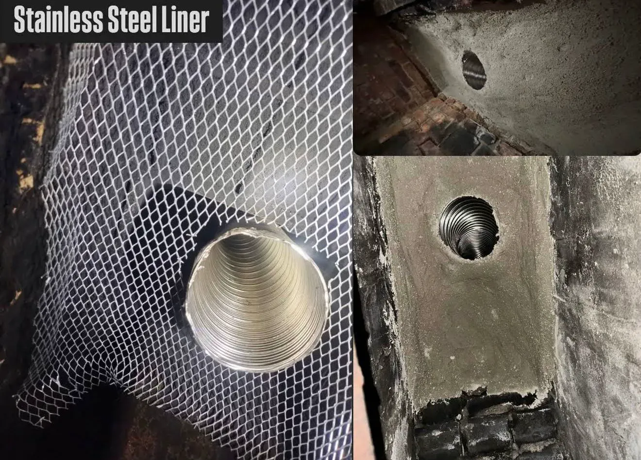 Stainless steel chimney liner installation — Chimney Goat project