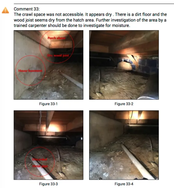 Actual under porch inspection pdf