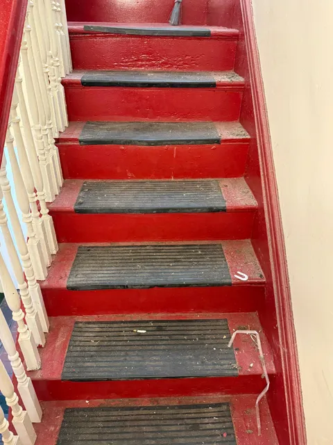 Stairs before cleaning