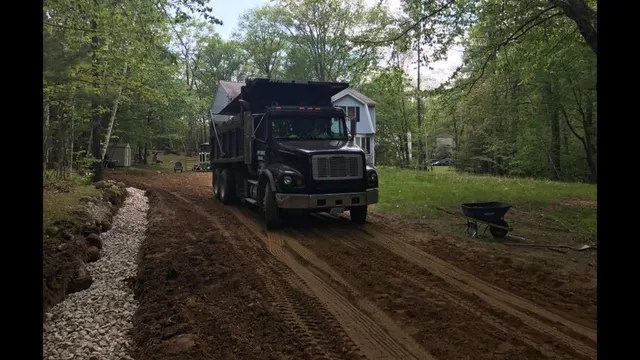 Drainage and excavation work on a paving project site