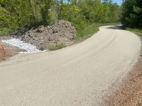 final road with new culvert