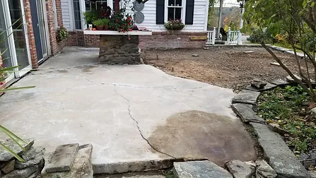 Backyard Patio before Custom Construction