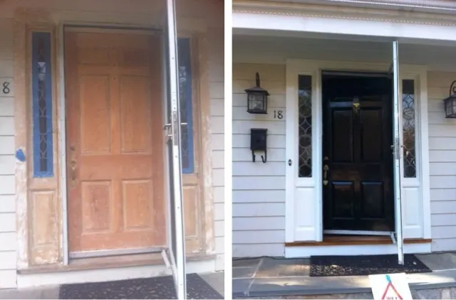 Before & After Front Door Painting