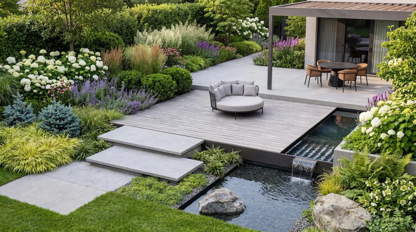 Terraced garden