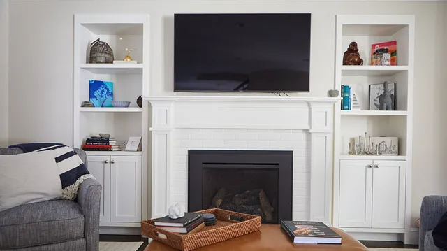 Living room remodel — fireplace and built-ins