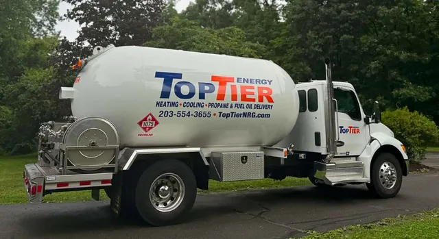 Propane tanks installed at a Fairfield County home