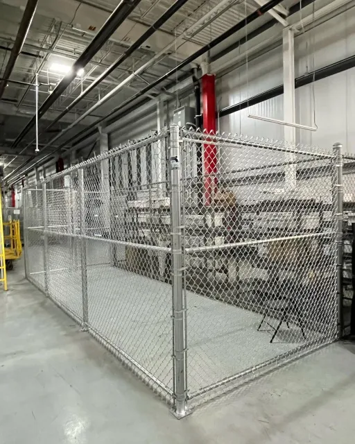 Chain link fence installation project