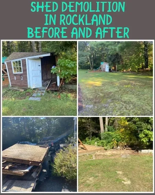 Shed demolition in Rockland