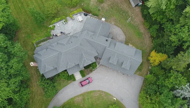 Grey Asphalt Shingles on Large Home Roof Replacement