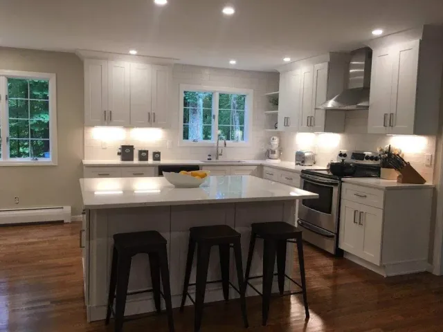Fairfield kitchen after remodel with island