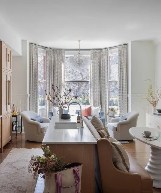 Open-plan living and kitchen remodel, after
