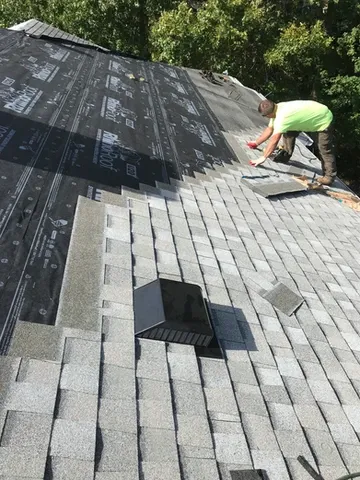 Shingle instillation.