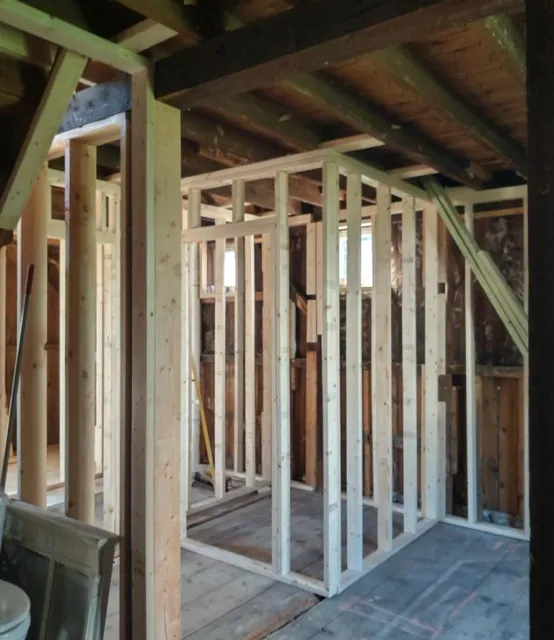 Framing and structural remodeling in progress by Renjay Remodeling, Connecticut