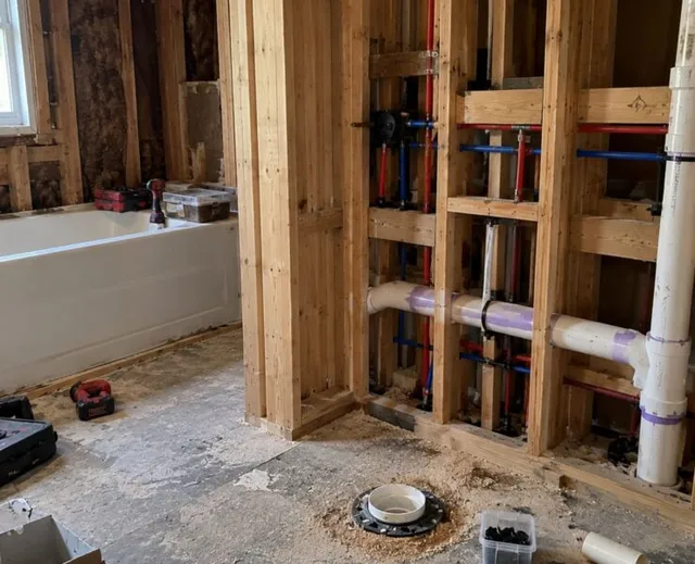 bathroom remodel plumbing