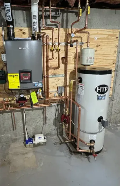 gas water heater replacement in basement