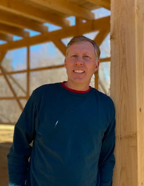 Ross Hartman owner and craftsman at Hartman Construction Corp in New Salem, Massachusetts