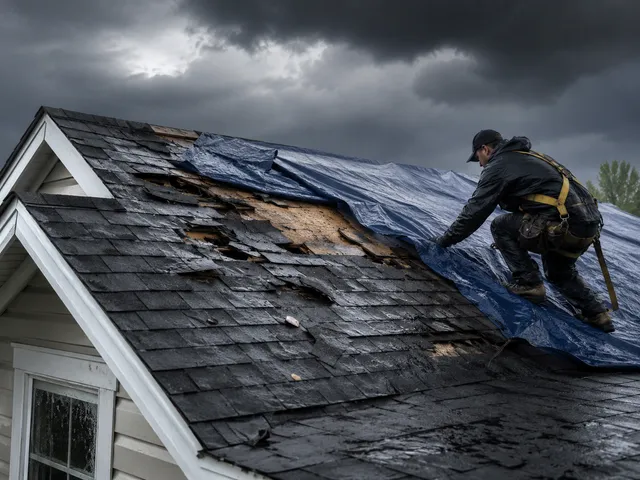 Storm damage roofing repair
