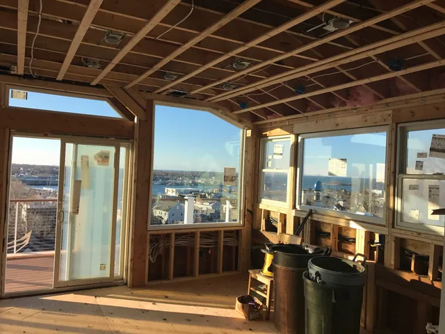 Addition framing with harbor view — Don Perry Construction