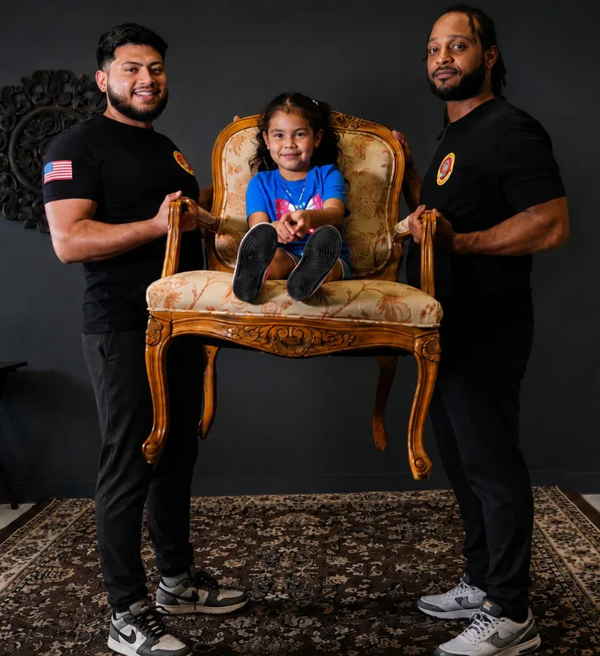 Speedy Moving crew handling items with care