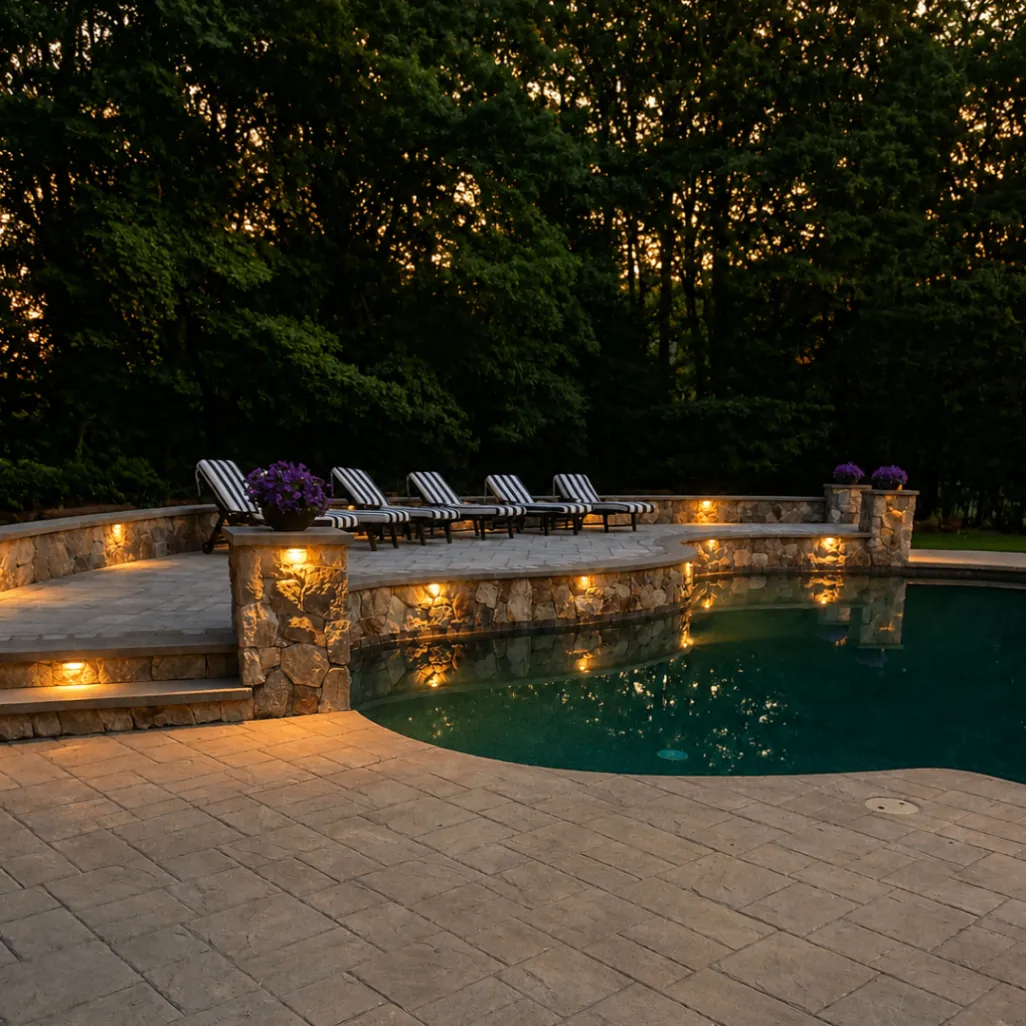 Pool Deck at Dusk